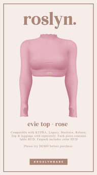 Second Life Marketplace - roslyn. evie top. rose